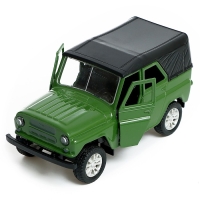 Машина металлическая &laquo;УАЗ Hunter&raquo;, инерция, 1:32, свет и звук, цвет зелёный