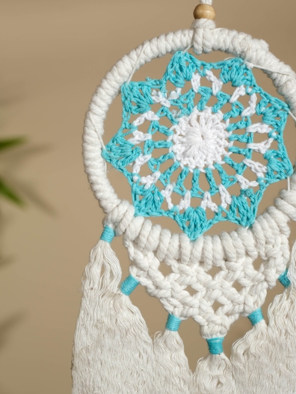 Ловец снов "Голубой цветок" 12х33 см.