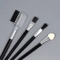 Кисти для макияжа, набор - 4 шт., чёрная