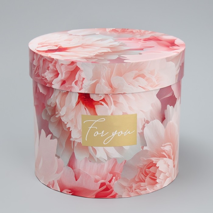 Набор шляпных коробок для цветов 4 в 1, упаковка подарочная, &laquo;Нежные цветы&raquo;, 14 х 13 см - 20 х 17,5 см