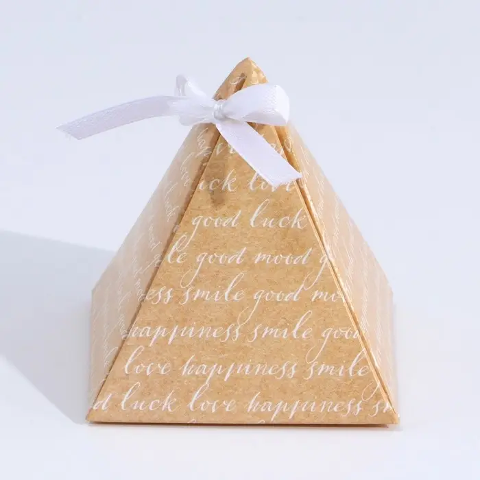 Коробка бонбоньерка, упаковка подарочная, &laquo;Крафт&raquo;, 7 х 7 х 7.5 см