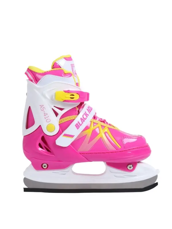 Коньки раздвижные BlackAqua, р. 35-38, для фитнеса, с роликовой платформой, цвет фуксия