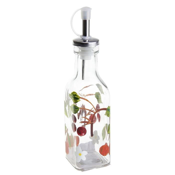 Бутыль стеклянная для соусов и масла &laquo;Вишнёвый сад&raquo;, 200 мл, 5&times;20 см