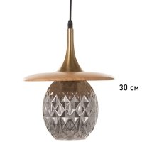 Светильник BayerLux ЭКО "Кен" 1х40Вт Е27 черный/коричневый 23х23х100см