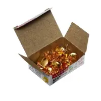 Кнопки канцелярские омедненные 10,5 мм, 50 штук, deVENTE, в картонной коробке