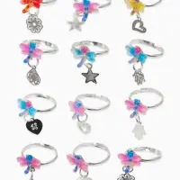 Кольцо &laquo;Выбражулька&raquo; стрекоза с подвеской, МИКС, безразмерное (фас. 36 шт.)