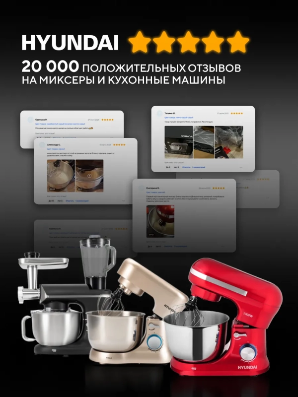 Кухонная машина HYMS7451 планетар.вращ. 1400Вт