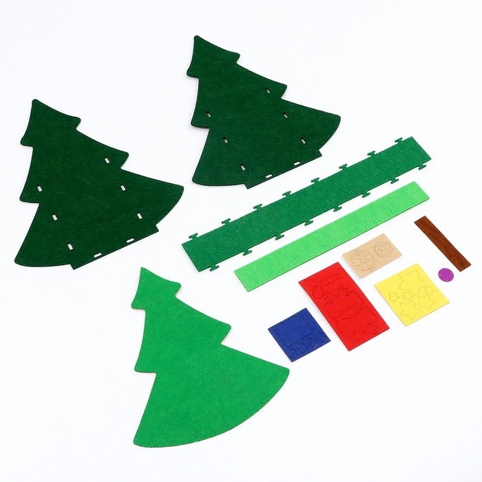 Набор для создания корзинки из фетра &laquo;Новогодняя ёлочка&raquo;