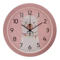 Часы настенные "Альпака", детские, плавный ход,  d=29см, розовые