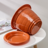 Горшок с поддоном &laquo;Виола&raquo;, 5 л, цвет коричневый