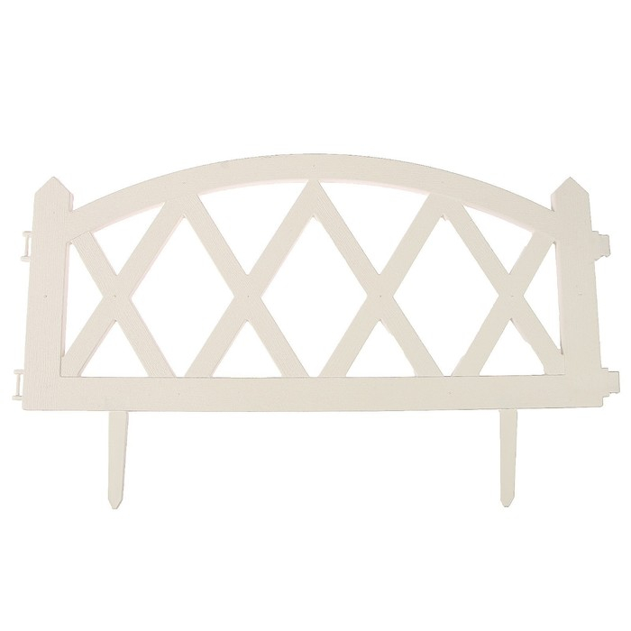 Ограждение декоративное, 35 &times; 232 см, 4 секции, пластик, белое, MODERN, Greengo