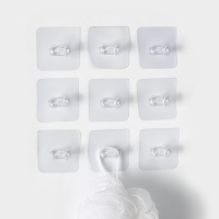 Крючки двойные самоклеящиеся, 10 шт, для бритвы, вилки, полотенец, 5,6&times;5,6 см