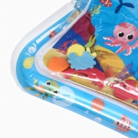 Акваковрик надувной развивающий водный  &laquo;Морские жители&raquo;, 65x50 см + игрушка В ПОДАРОК