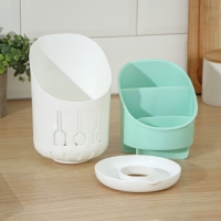 Подставка для столовых приборов Доляна, 3 отделения, 12&times;12&times;9 см, цвет МИКС