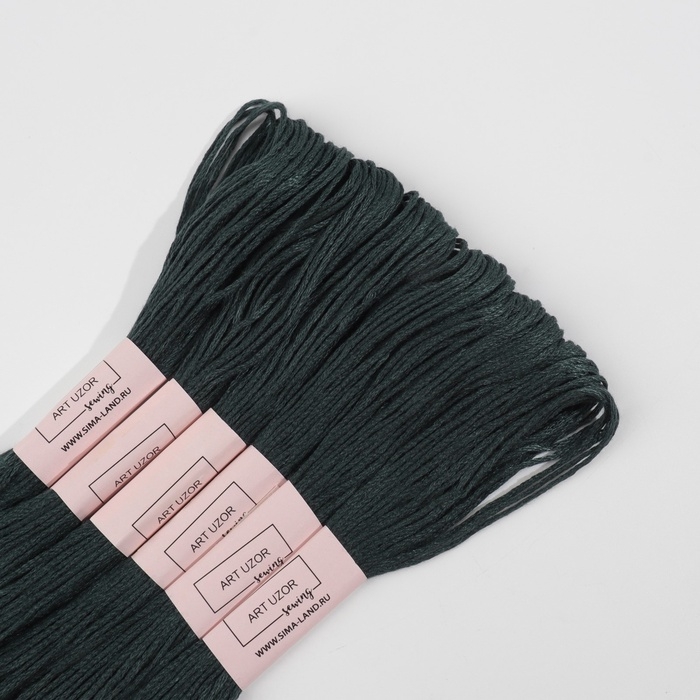 Набор ниток мулине №3799, 8 &plusmn; 1 м, 6 шт, цвет оловянно-серый