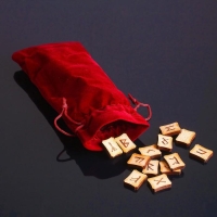 Руны для гадания &laquo;Скандинавские&raquo;, 25 шт, натуральный дуб, мешочек