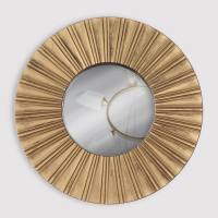 Зеркало настенное &laquo;Лучи&raquo;, d зеркальной поверхности 12 см, цвет &laquo;состаренное золото&raquo;