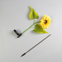 Садовый светильник на солнечной батарее &laquo;Подсолнух&raquo;, 75 см, 5 LED, свечение белое