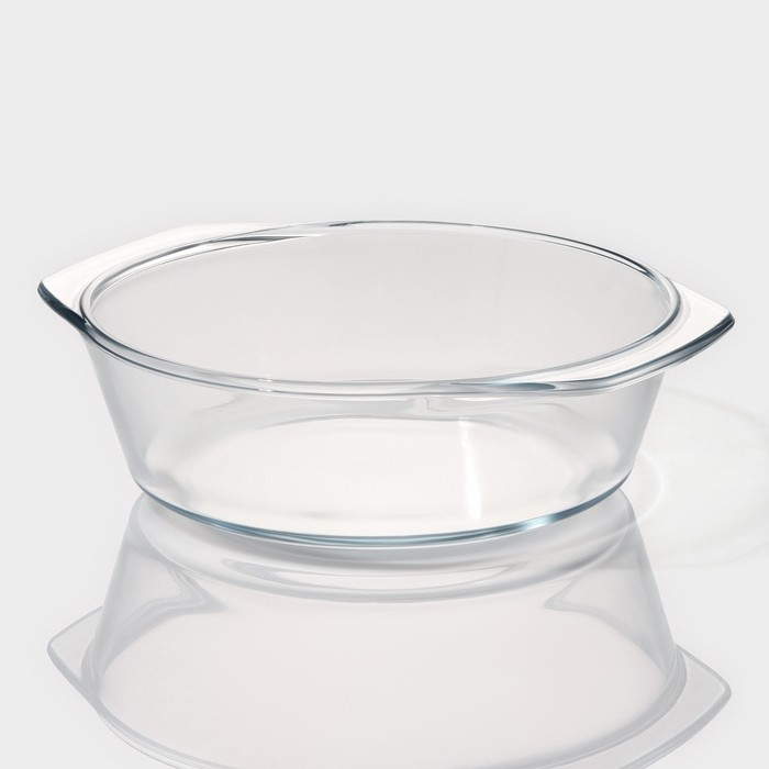 Кастрюля из жаропрочного стекла для запекания Доляна &laquo;Фуэго&raquo;, 2 л, 25,5&times;22&times;6,2 см, с крышкой