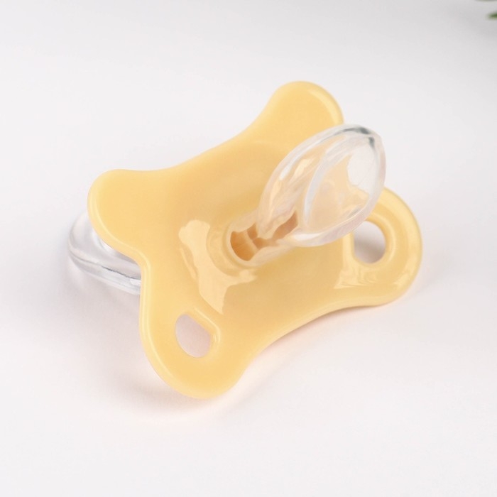 Подарочный набор новогодний: соска-пустышка ортодонт., +6 мес., и держатель на ленте &laquo;Наше счастье&raquo;, подарочная упаковка