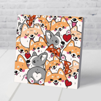 Картина по номерам для детей &laquo;Корги&raquo;, 15 х 15 см