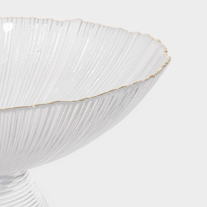 Ваза из стекла для фруктов &laquo;Фейверк&raquo;, 1,4 л, 25&times;10 см, цвет прозрачный