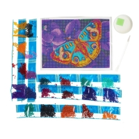 Алмазная мозаика с полным заполнением на холсте &laquo;Бабочка&raquo;, 15 х 21 см