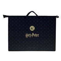 Папка для чертежей и рисунков А3, 475 х 345 х 50 мм, с ручками пластиковая, молния сверху, Hatber OFF