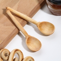 Ложка деревянная, чайная, варёная, без росписи, заготовка для творчества