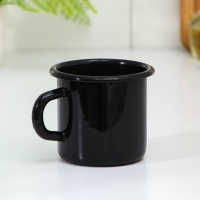 Кружка эмалированная &laquo;Ночь&raquo;, 380 мл, цвет чёрный