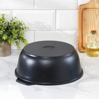 Жаровня &laquo;Традиция&raquo;, 4 л, d=26 см, стеклянная крышка, антипригарное покрытие, цвет чёрный