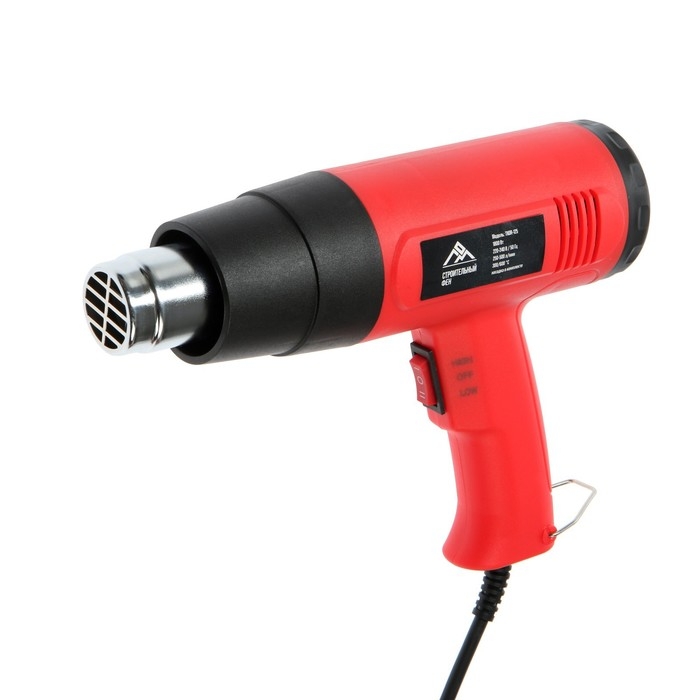 Строительный фен ЛОМ, 1800 Вт, 250-500 л/мин, 300/600 &deg;С, насадка в комплекте