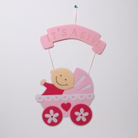 Декоративное украшение (подвеска) "IT'S A GIRL" 32х32х43 см