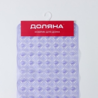 Коврик противоскользящий в ванну на присосках Доляна &laquo;Рельеф&raquo;,37&times;88 см, цвет МИКС