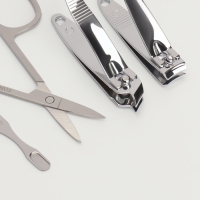 Набор маникюрный &laquo;Тренд&raquo;, 6 предметов, в футляре, цвет чёрный