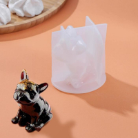 Молд Доляна &laquo;Бульдог&raquo;, силикон, 8&times;6&times;7 см, цвет белый