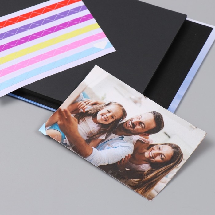 Фотоальбом 25 листов (наклейки+кольца) "Весь мир для тебя" 19х27х3 см