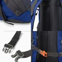 Рюкзак тур 65+5л, 30*20*53, отдел на шнурке, 5нар+2вн кармана, цвет синий