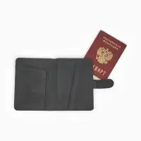 Обложка на паспорт с магнитным держателем &laquo;Герб&raquo;, искусственная кожа