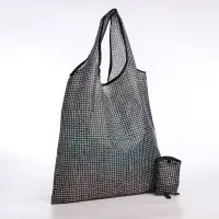 Сумка хозяйственная без застёжки, складная, цвет чёрный