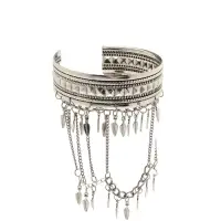 Браслет на предплечье &laquo;Перо&raquo;, цвет серебро