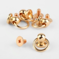 Кобурный винт d = 6/8 &times; 9 мм, с кольцом d = 10 мм, 4 шт, цвет золотой