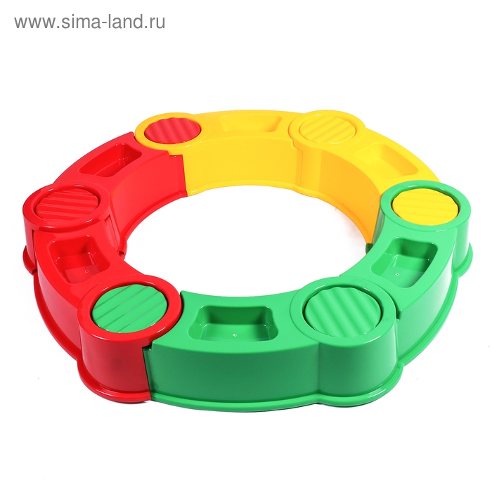 Песочница пластиковая, 115 &times; 115 &times; 20 см, разноцветная, &laquo;Круг&raquo;