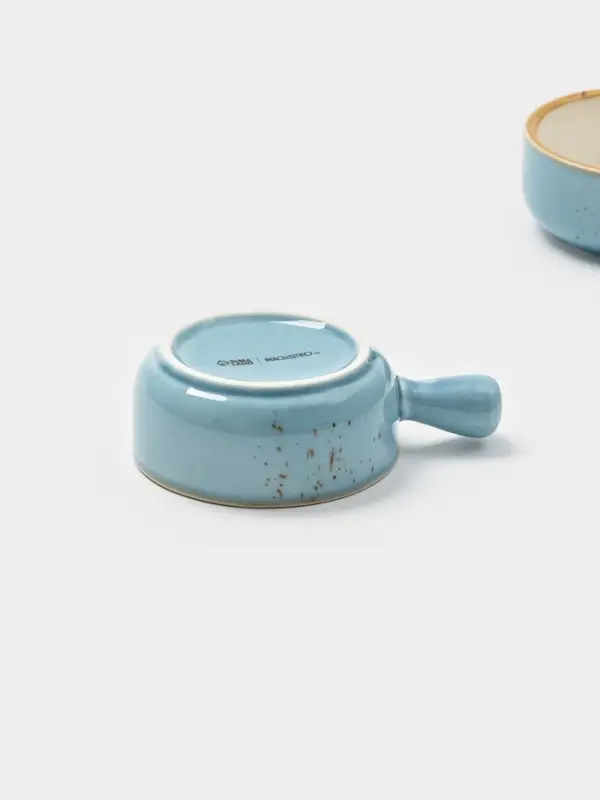 Кокотницы Magistro &laquo;Церера&raquo;, набор 2 шт., 100 мл, d=7.5 см, фарфор, голубые