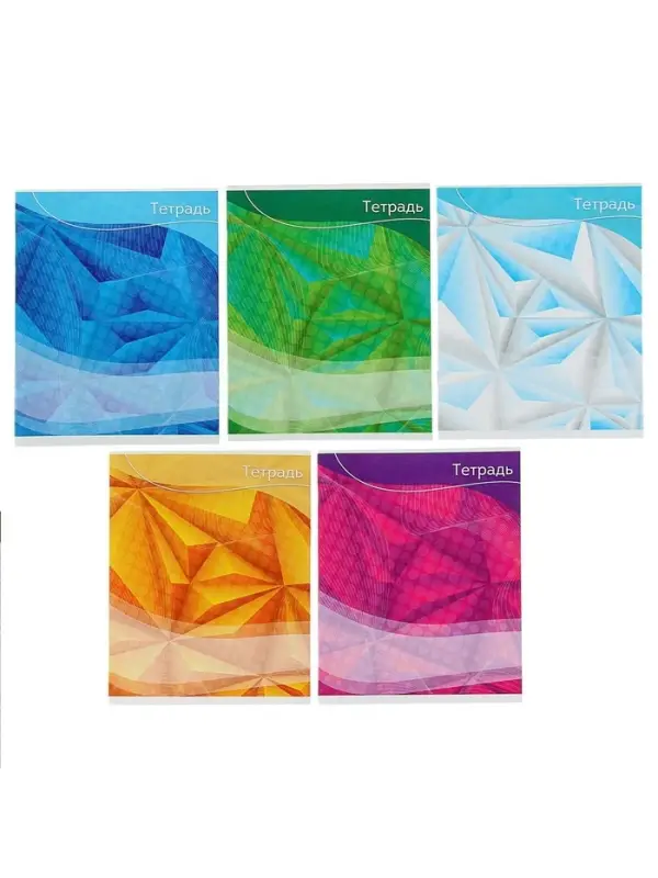 Тетрадь 48 листов в линейку Calligrata &laquo;Графика-2&raquo;, обложка мелованный картон, блок №2, белизна 75% (серые листы), МИКС