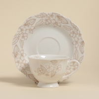 Чайная пара SL Home &laquo;Аманде&raquo;, чашка 220 мл, блюдце 17&times;17&times;2 см, фарфор, белая