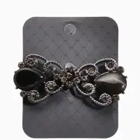 Зажим для кардигана "Ажур", винтаж, цвет серый в сером