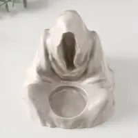 Подсвечник &laquo;Безликий&raquo;, 11&times;11&times;11.5 см, серый