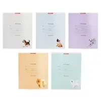 Тетрадь 12 листов, в линейку &laquo;Собачки&raquo;, мелованный картон, МИКС