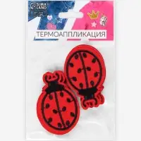 Термоаппликация &laquo;Божья коровка&raquo;, 5.7&times;3.5 см, красная